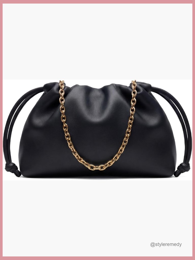 Vegan Leather Clutch Purse - Small Evening Bag With Adjustable Crossbody Strap